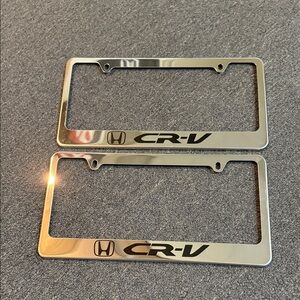 Honda CR-V Chrome Silver License Plate Frames